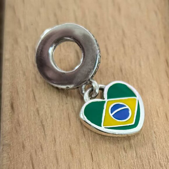 Pandora Brazil Flag Exclusive Charm, S925 Silver Bracelets - Picture 3 of 4
